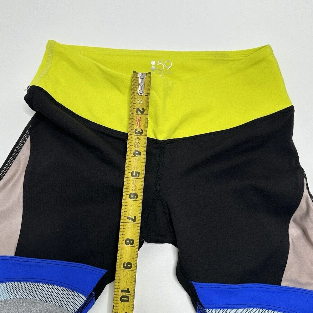 Splits Fifty Nine 59 Women's Size‎ XS 7/8 Leggings Pants Blue Yellow Black Mesh